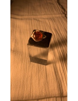 bague en argent & Ambre des...