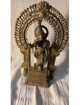 statue en bronze de krishna...