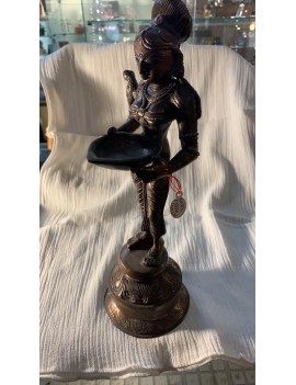 Brass Deep Lakshmi Statue en bronze (inde)