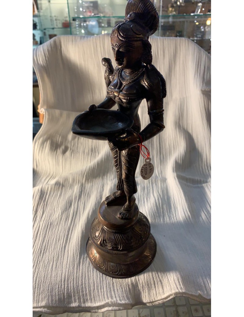 Brass Deep Lakshmi Statue en bronze (inde)