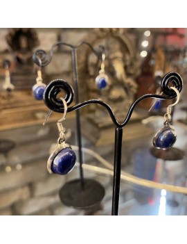 boucles d'oreilles en argent & Lapis Lazuli   (inde)