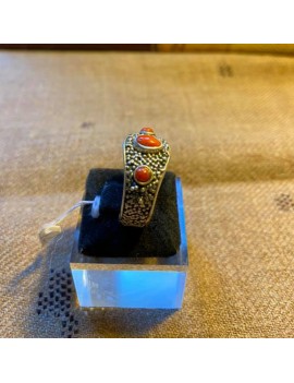 bague en argent coraux (inde)