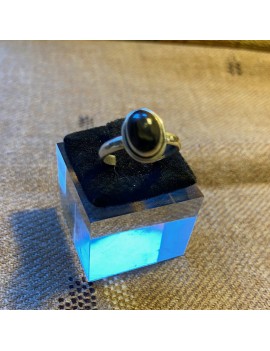 bague en argent Onyx noir