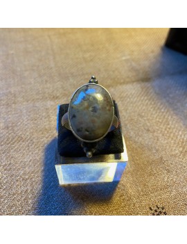 bague en argent & jaspe (inde)